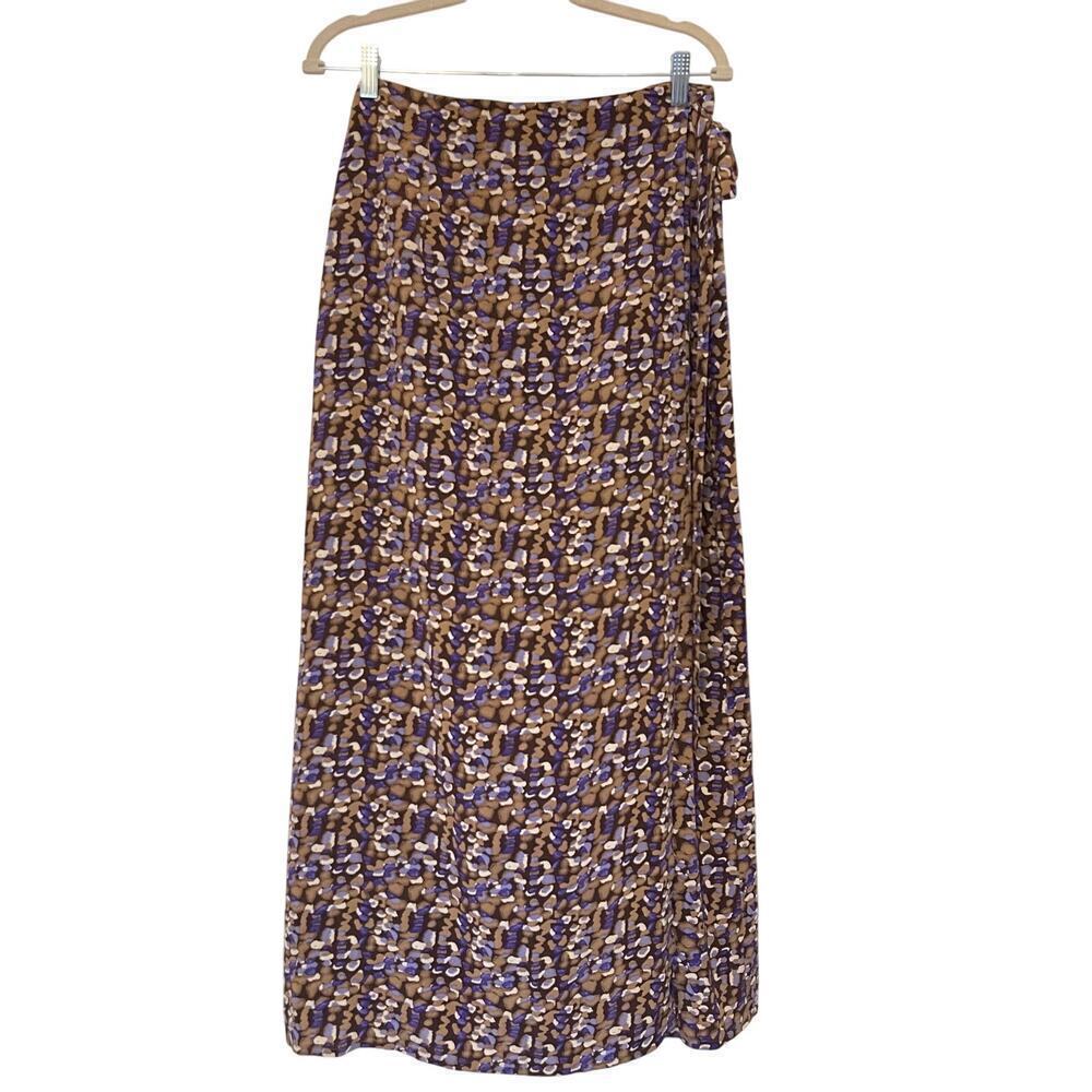 City Silk Y2K Vintage Women's Maxi Envelope Silk Skirt Size XL